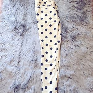 polka dot skinny jeans